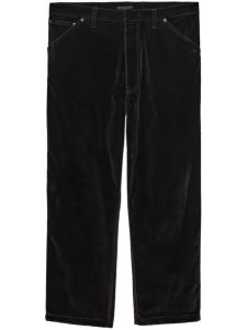 Брюки из денима Prada Velvet, черный