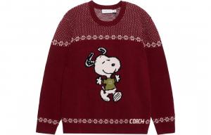 Snoopy X свитер мужской красный Coach, красный