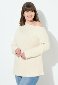 Джемпер Ulla Popken ONE SHOULDER, Pearl White/Off-White