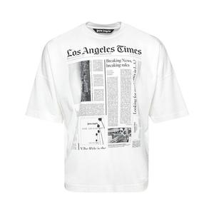 Футболка Palm Angels x LA Times News Over Tee, Off White/Black