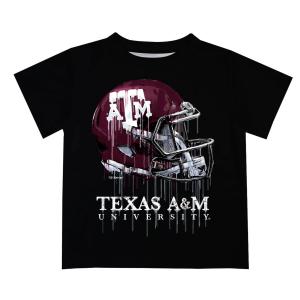 Футболка с принтом шлема для американского футбола Texas A&M Aggies Dripping, черная Vive La Fete, черный