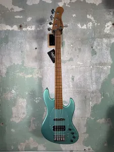 Бас-гитара Sadowsky MetroExpress, 21 лад, винтажный M/J, гриф из жареного клена, 5 струн - металлик светло-зеленый с высокой полировкой