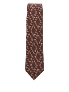 Галстук с ромбовидным узором Emporio Armani, красный