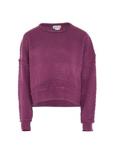 Женский свитер из фиолетовой шерсти белого цвета myMo