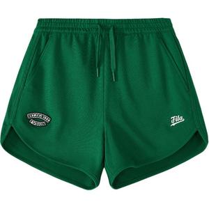 Женские повседневные шорты лаймового цвета FILA FUSION