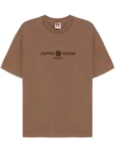 Футболка с вышитым логотипом Aape By A Bathing Ape, коричневый