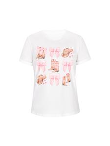 Женская футболка белого цвета faina