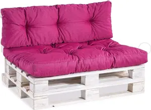 Подушка для поддона, подушка для садового дивана PPI (угловая подушка 60x40, стеганая розовая) POOM