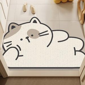 Budis Ковер 120х140 см для входной двери, прихожей и ванной, противоскользящий, с рисунком, стиль B