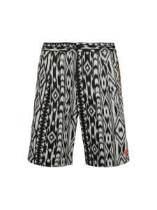 Шорты свободного кроя с принтом в стиле фолк с плоским передом Marcelo Burlon, черный