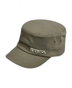 Хлопковая армейская кепка оливково-зеленого цвета с потайным отделением. Kangol, зеленый