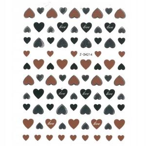 Тонкие самоклеящиеся наклейки для ногтей. Наклейка для дизайна ногтей, коричневая № Z-D4214., AllePaznokcie