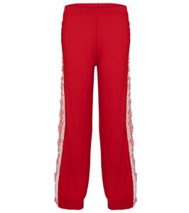 Шерстяные спортивные брюки с шелковой отделкой Stella McCartney, Power Red