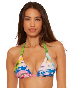 Женский двусторонний треугольный бикини-топ Positano Becca, Multi