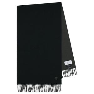 Maison Kitsune Шарф с бахромой и вышивкой, Green