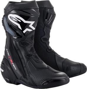 Мотоциклетные гоночные ботинки Alpinestars Supertech R, сертифицированные по стандарту CE, высокоэффективные., Black