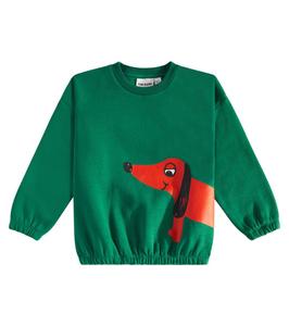 Толстовка из хлопка с принтом Mini Rodini, зеленый