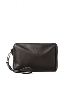 Клатч на молнии Zegna, коричневый