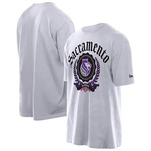 Мужская белая футболка sacramento kings throwback prep oversized New Era