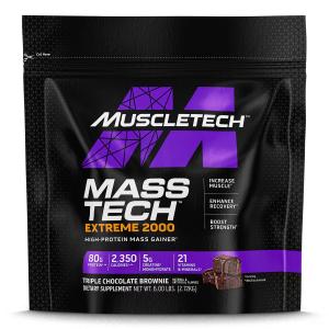 Mass Tech Extreme 2000, тройной шоколадный брауни, 6 фунтов (2,72 кг) Muscletech