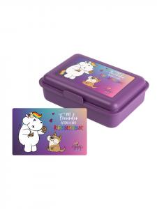 Pummeleinhorn Ланчбокс Pummel and Friends с разделителем - Паммел и Зебрасус, фиолетовый