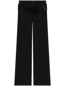 Courrèges джинсы с двойным поясом, черный