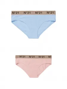 Трусы с эластичным поясом с логотипом (набор из двух штук) Nº21 Kids, синий