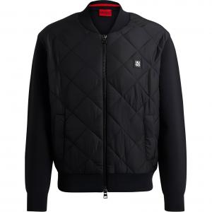 Куртка-бомбер HUGO BOSS с аппликацией логотипа, черный