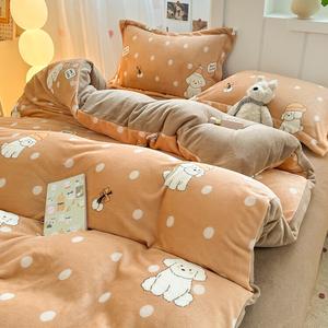 FUANNA Комплект постельного белья 1,5 м, 4 предмета, пододеяльник 180x220 см