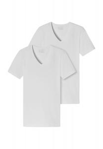 Комплект из 2 мужских футболок с V-образным вырезом SCHIESSER, белый