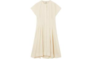 Платье с короткими рукавами женское цвета слоновой кости Cos