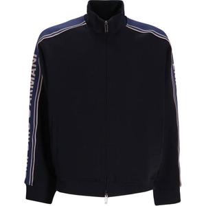 EMPORIO ARMANI Толстовка с молнией и логотипом, Marine Blue