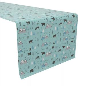 Настольная дорожка, 100 % хлопок, 16x72 дюйма, Wild in Nature Blue