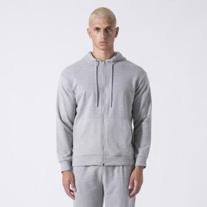 EVERLAST КУРТКА ICONIC С КАПЮШОНОМ И ЗАСТЕЖКОЙ-МОЛНИЕЙ, СЕРЫЙ МЕЛАНЖ, ХЛОПОК, ПОЛИЭСТЕР