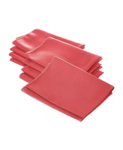 Набор из 10 тканевых салфеток - многоразовые салфетки из полиэстеровой поплиновой ткани размером 18x18 дюймов для столовых приборов и мероприятий в ресторанах Slickblue, Coral