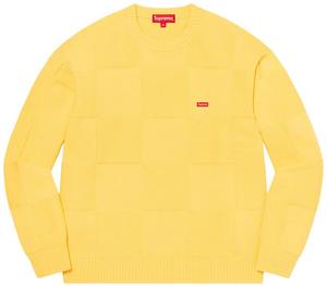 Свитер Supreme Tonal Checkerboard Small Box Sweater 'Yellow', желтый