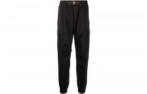 Поплиновые штаны Versace, черный