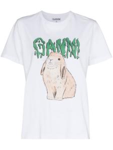 Футболка Rabbit с логотипом GANNI, белый