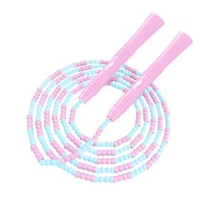 Скакалка материал тросик pvc dty материал ручки пластик детская примерно 2,6 м LINING, розовый