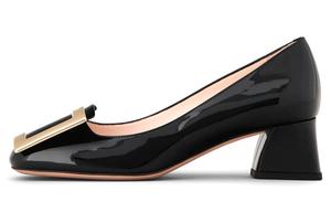 Très Vivier Chunky Heel Высокие каблуки 4.5 см Женские черные Roger Vivier