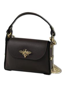 Наплечная сумка Toscanto Umhängetasche Leder dunkelbraun ca. 19cm