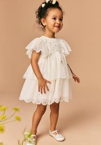 Элегантное платье REGULAR FIT - SHORT SLEEVE Next, бежевый