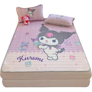 Полиэстеровый комплект из трех предметов, можно стирать, освежающая простыня, подъюбник и пододеяльник Sanrio, кремовый