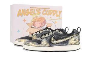 Nike Кроссовки для скейтбординга Court Borough Jiangjin Moon, Shopping Bag Abrasion Resistant низкие унисекс Black Gold