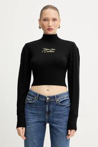 Свитер из смесовой шерсти Versace Jeans Couture, черный