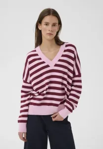 Свитер с v-образным вырезом от fosteriw Inwear, Pink Zinfandel Stripe