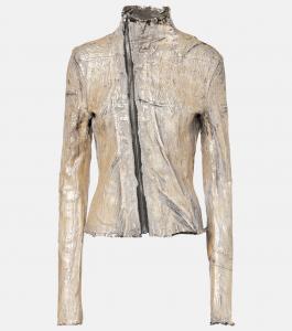 Джинсовая куртка с покрытием Gary Rick Owens, золотой