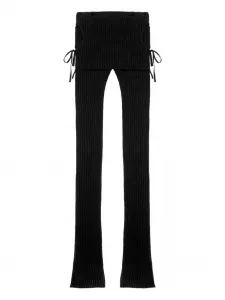 Брюки в рубчик с завязками BLUMARINE, белый