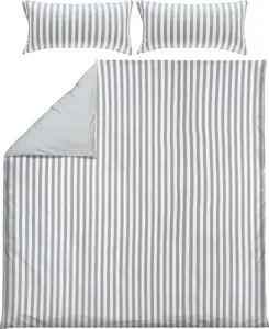 Двустороннее постельное белье , серебристо-белое, 1x 200x220 см + 2x 40x80 см Erwin Müller