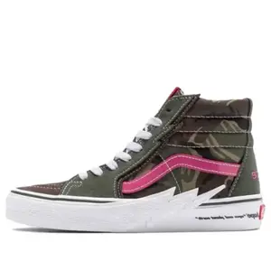 Кроссовки x aape sk8-hi volt 'green white pink' Vans, зеленый